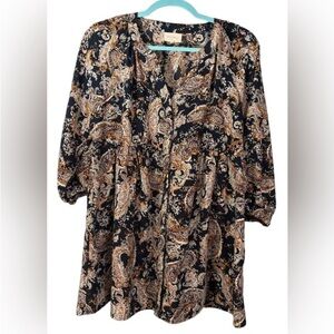 Melloday Boho Paisley Mini Dress size medium